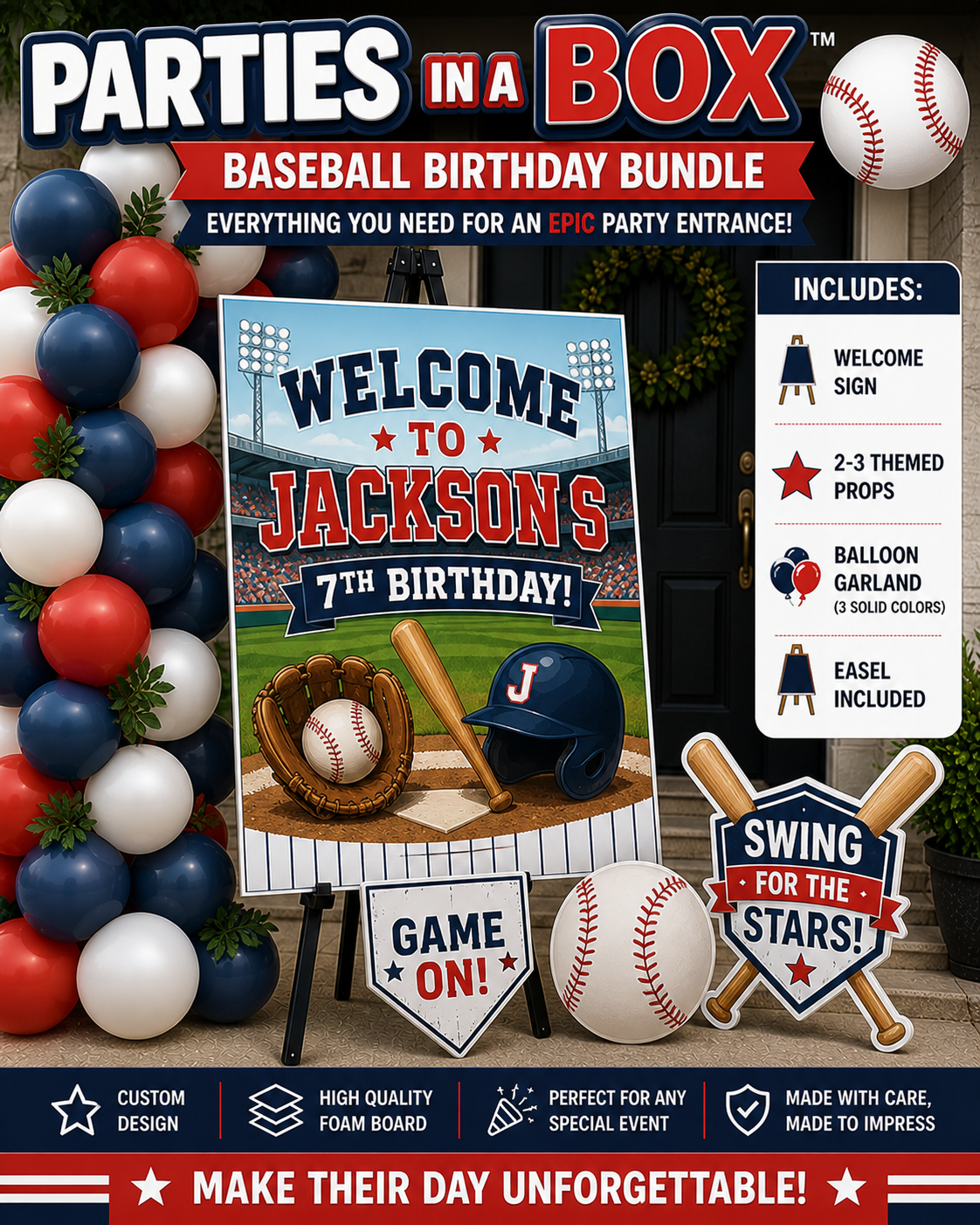 Event Enhancement Bundle - Welcome Sign | Balloons | Props | Easel