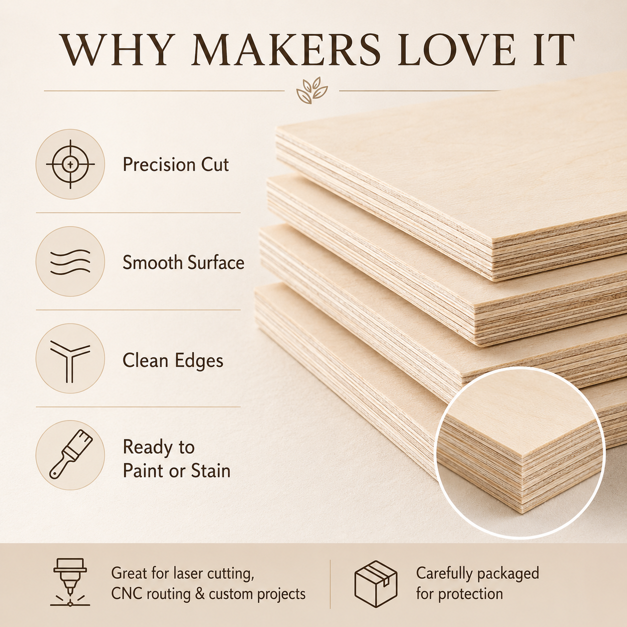 Plywood Sheets for Laser Cutting, CNC, Signs & DIY Projects