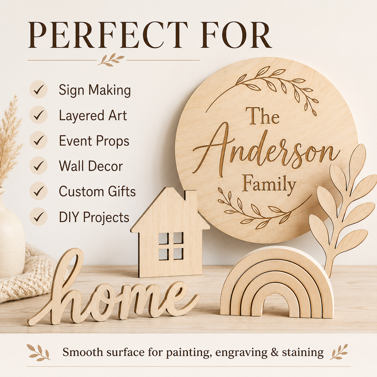 Plywood Sheets for Laser Cutting, CNC, Signs & DIY Projects