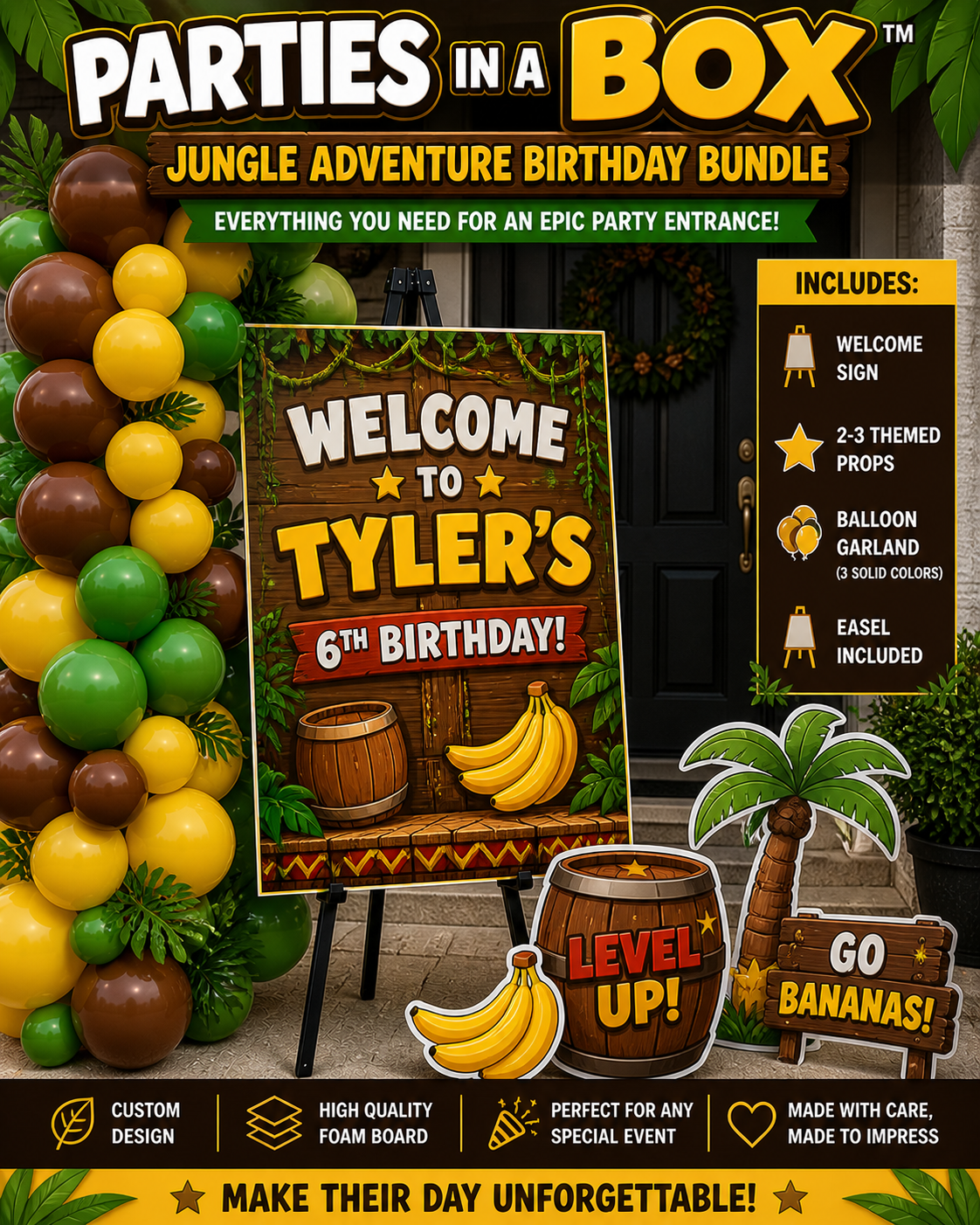 Event Enhancement Bundle - Welcome Sign | Balloons | Props | Easel
