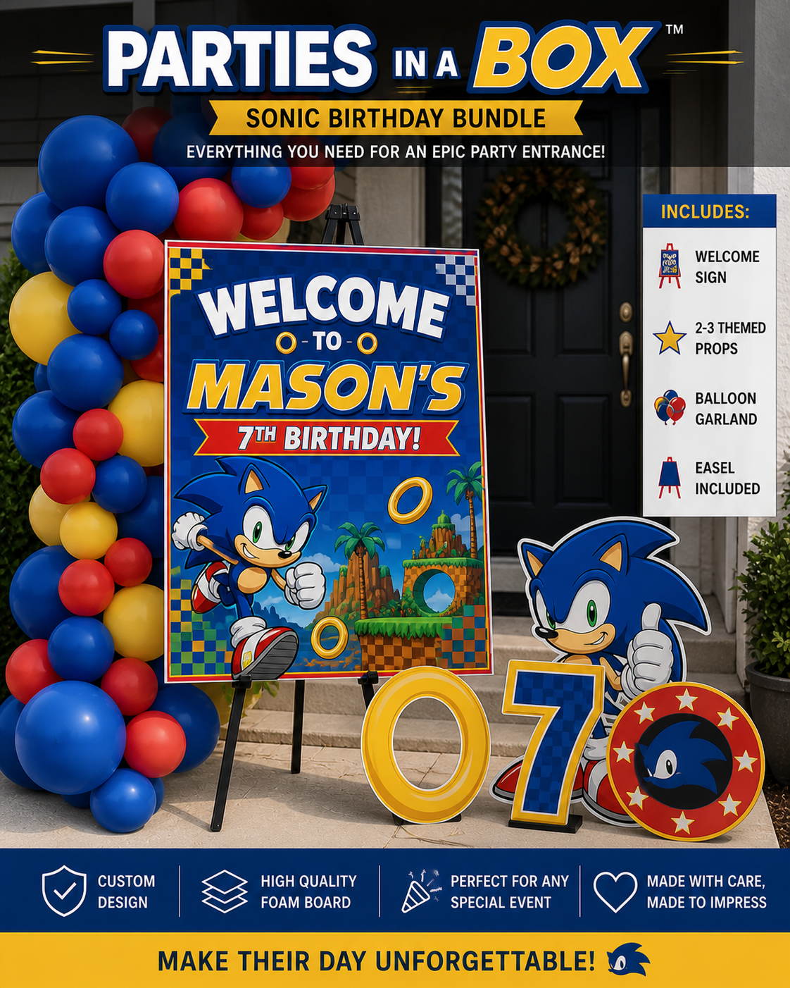 Event Enhancement Bundle - Welcome Sign | Balloons | Props | Easel