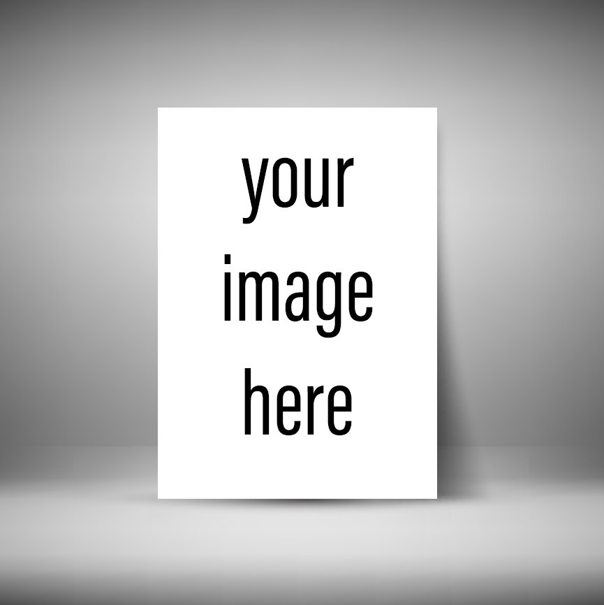 Vinyl print mounted on foam board