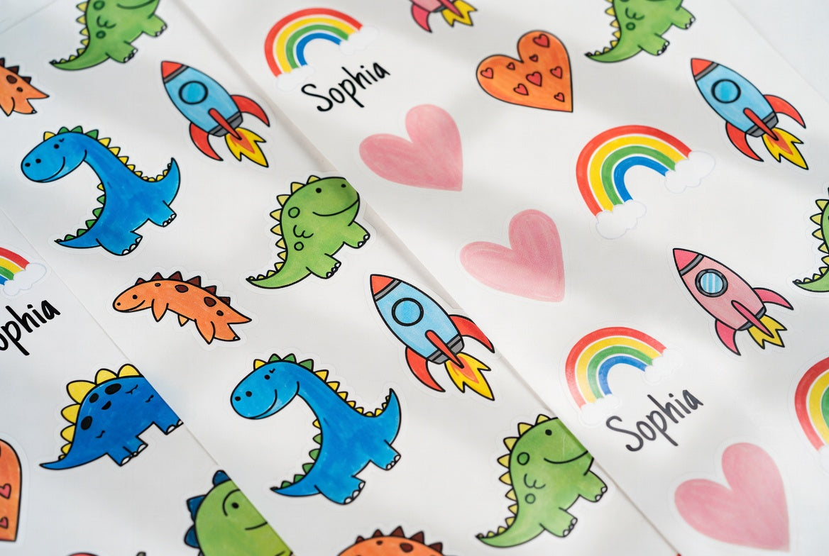 Kids Drawing Into Stickers